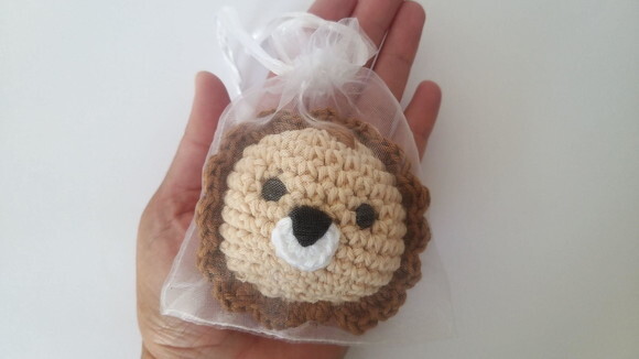 Lembrancinha Safari Amigurumi Chaveiro C/saquinho de Organza