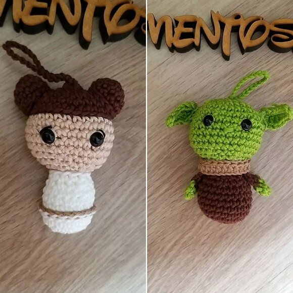 Lembrancinha Star Wars Yoda Amigurumi Unitário
