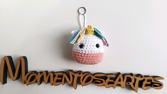 Lembrancinha unicornio amigurumi chaveirinho