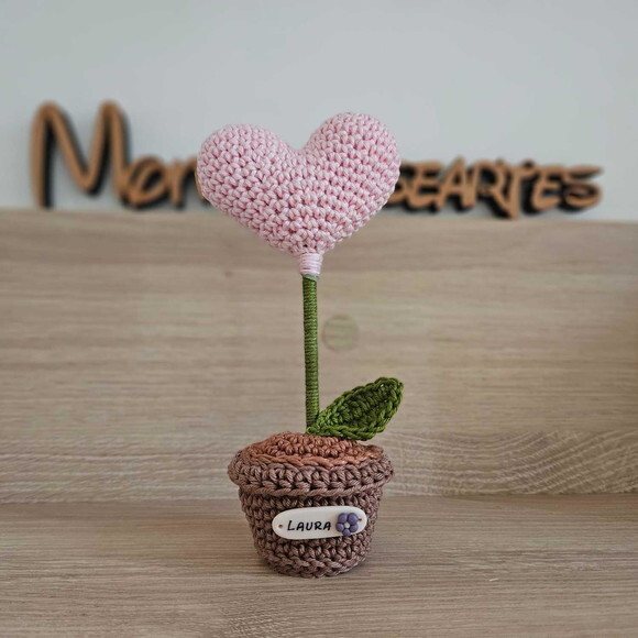 Lembrancinha Vasinho de Amor de Crochê
