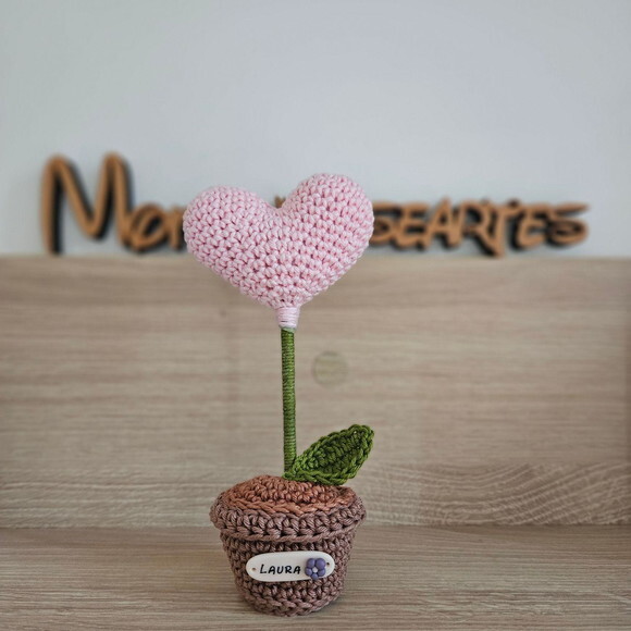 Lembrancinha Vasinho de Amor de Crochê