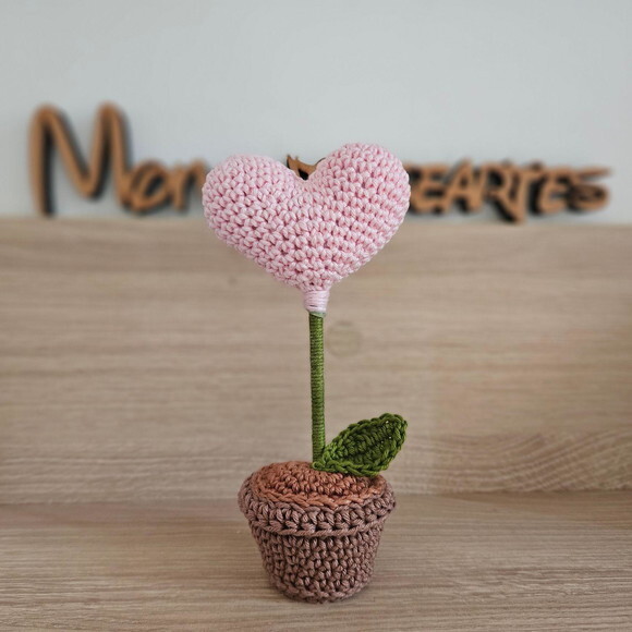 Lembrancinha Vasinho de Amor de Crochê