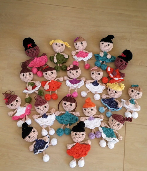 Lembrancinhas Boneca Amigurumi Chaveiro