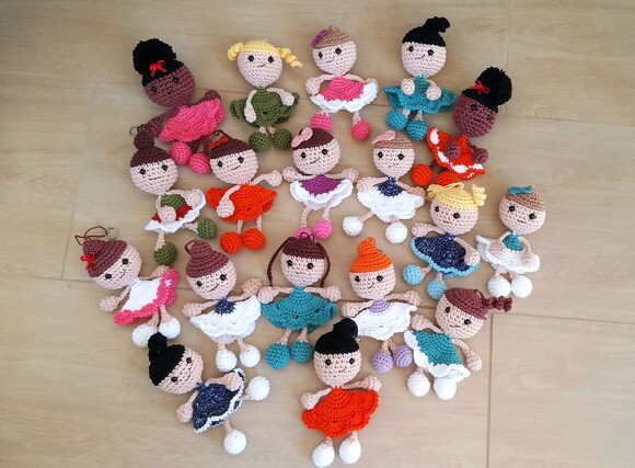 Lembrancinhas Boneca Amigurumi Chaveiro