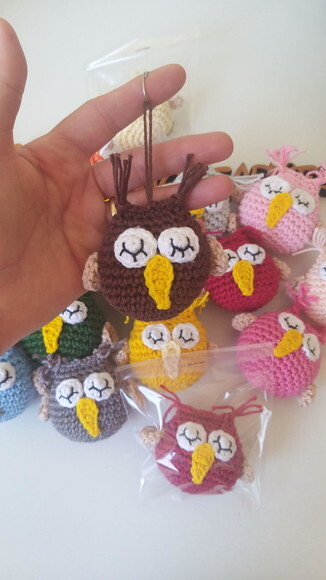 Lembrancinhas chaveirinhos corujinha amigurumi
