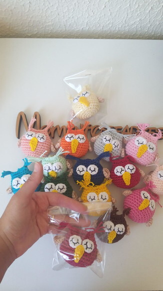 Lembrancinhas chaveirinhos corujinha amigurumi