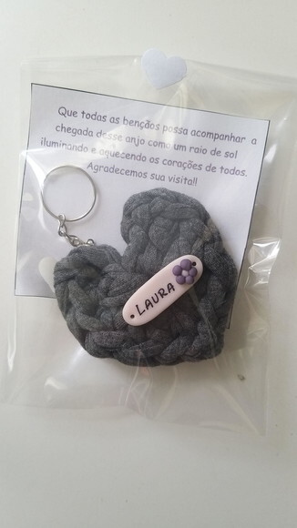 Lembrancinhas Chaveiros Coração Crochê Personalizado