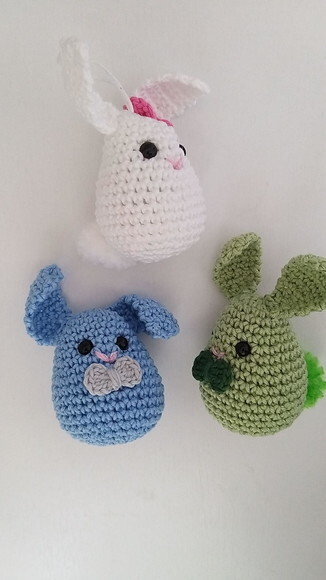 Lembrancinhas Coelhovo Amigurumi Chaveiro