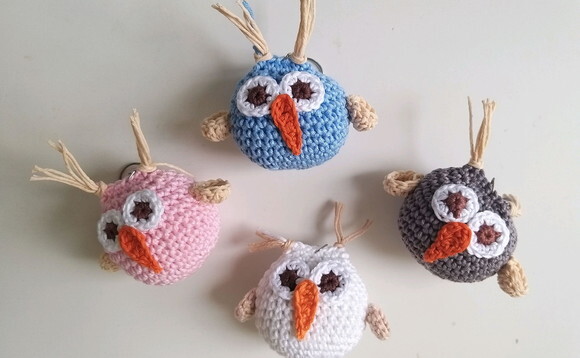 Lembrancinhas Corujinha Amigurumi Chaveirinho