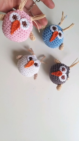 Lembrancinhas Corujinha Amigurumi Chaveirinho