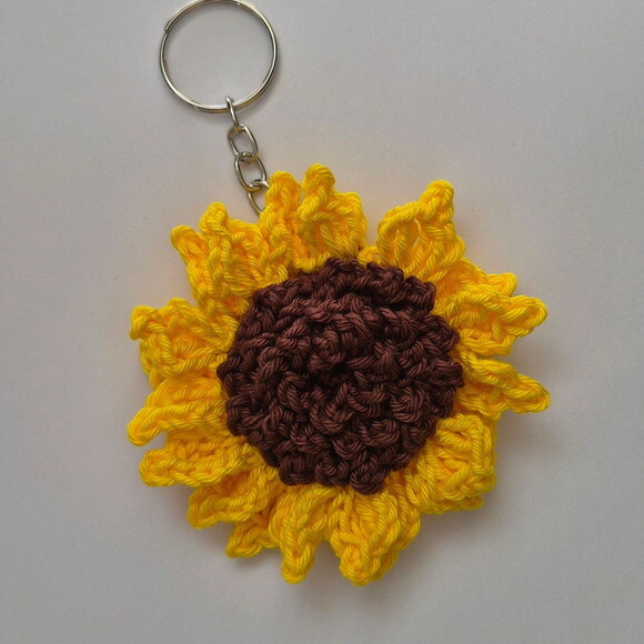 Lembrancinhas Girassol Amigurumi Chaveirinhos