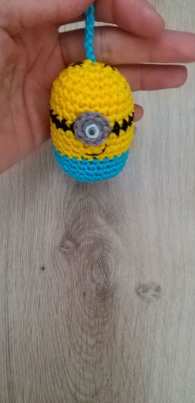 Lembrancinhas minion amigurumi chaveiro