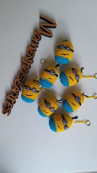 Lembrancinhas minion amigurumi chaveiro