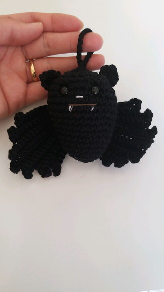 Lembrancinhas morcego amigurumi chaveiro