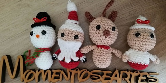 Lembrancinhas natal amigurumi preço unit.