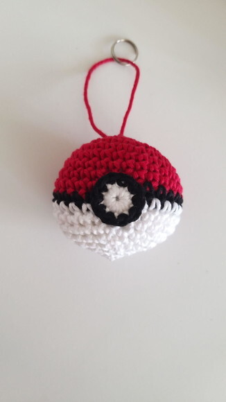 Lembrancinhas Pokemon Pokebola Amigurumi Chaveiro