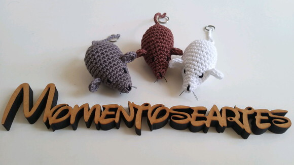 Lembrancinhas Ratinho Amigurumi