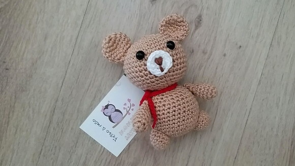 Lembrancinhas ursinho amigurumi chaveiro