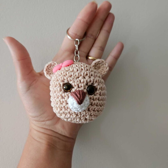 Lembrancinhas Ursinha Amigurumi Chaveiro