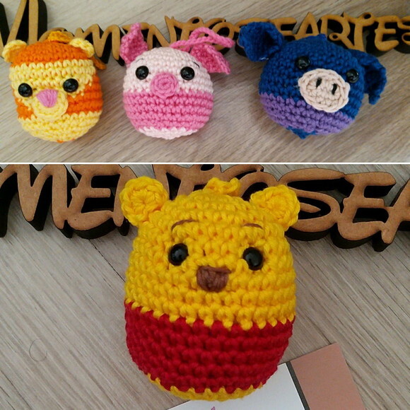 Lembrancinhas turma pooh amigurumi chaveiro UNITÁRIO