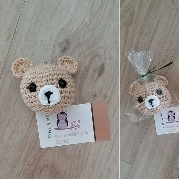 Lembrancinhas Ursinho Amigurumi Chaveiro