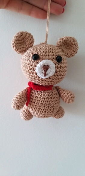 Lembrancinhas ursinho amigurumi chaveiro