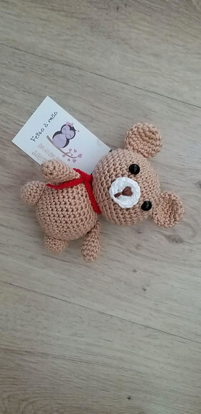 Lembrancinhas ursinho amigurumi chaveiro