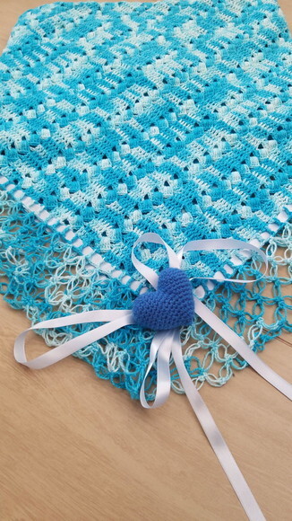 Manta Delicada Crochê para Bebê Linha