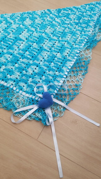 Manta Delicada Crochê para Bebê Linha