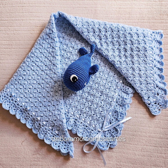 Manta para Bebê de Crochê e Amigurumi