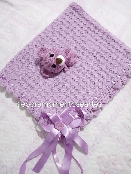 Manta para Bebê de Crochê e Amigurumi