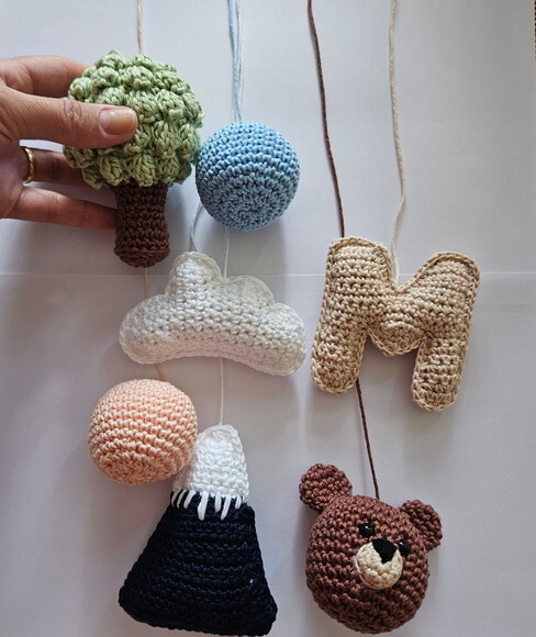 Pecas em Amigurumi para Móbile