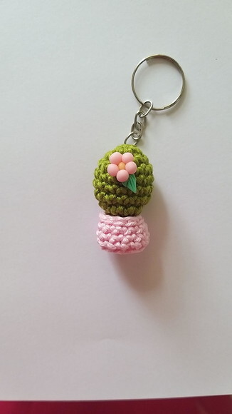 Pingente Amigurumi Mini Cacto