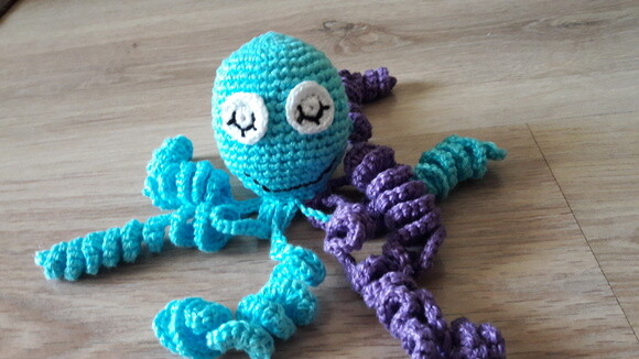 Polvo de Crochê amigurumi