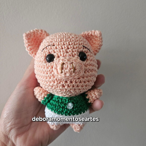 Porco Palmeirensi Amigurumi