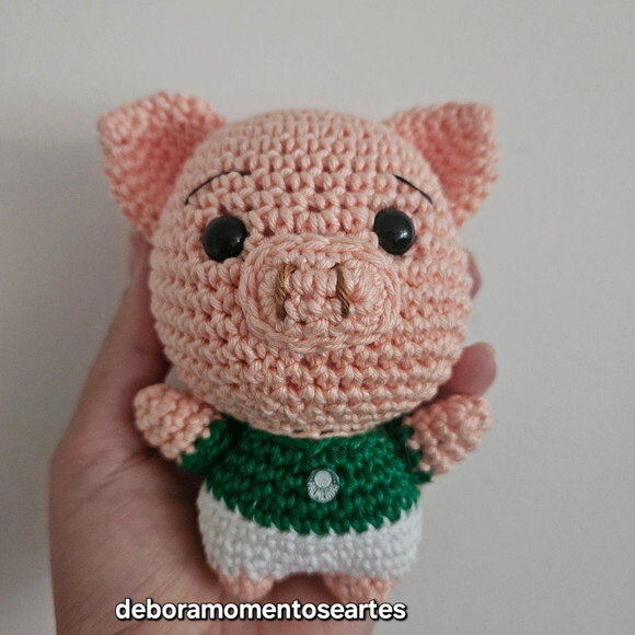 Porco Palmeirensi Amigurumi