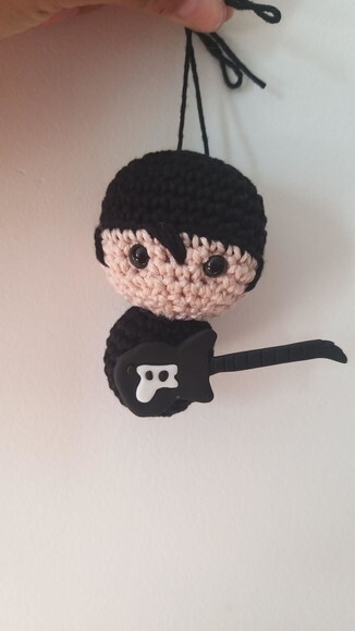 Rockeiro Amigurumi Bonequinho Lembrancinhas