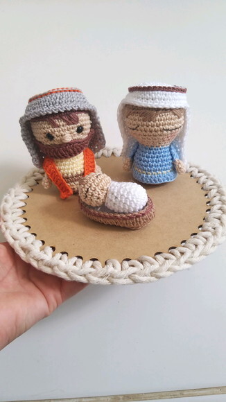 Sagrada Família Amigurumi -presépio Natal