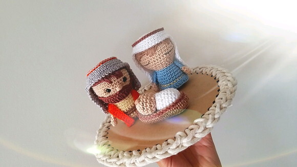 Sagrada Família Amigurumi -presépio Natal