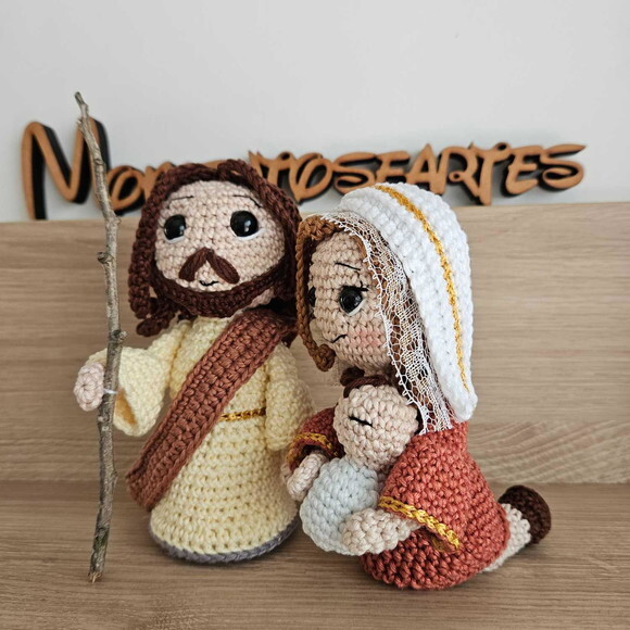 Sagrada Família Amigurumi -presépio Natal