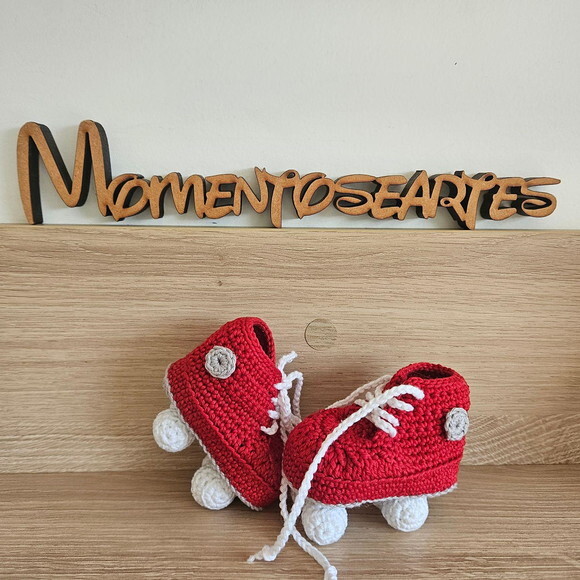 Sapatinho de Crochê para Bebês Patins