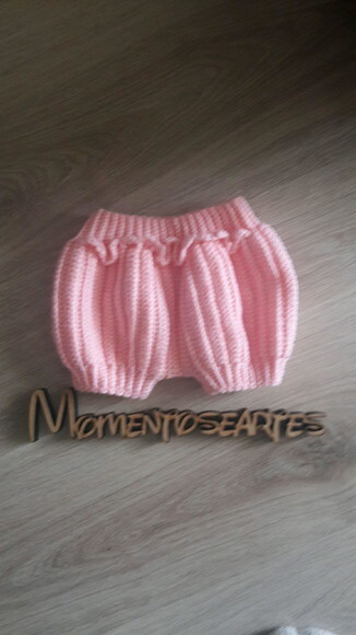 Short tapa fraldas de croche rosa