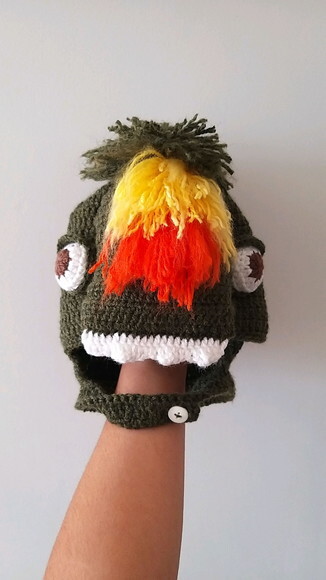 Touca de Croche Dino T-rex Dino Dan