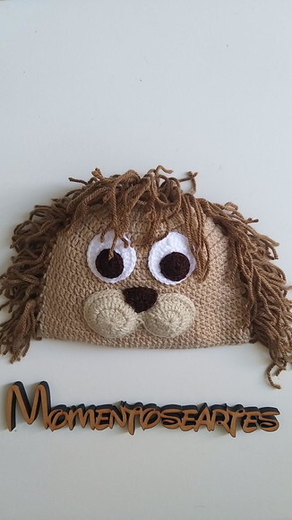 Touca de Croche Leão