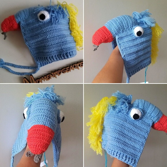 Touca De Croche Retro Dinossauro Dino Dana