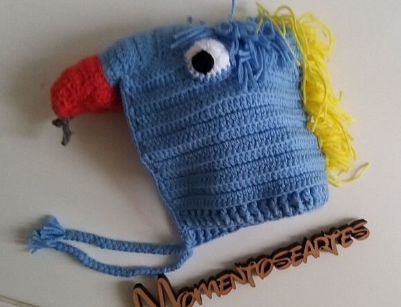 Touca De Croche Retro Dinossauro Dino Dana