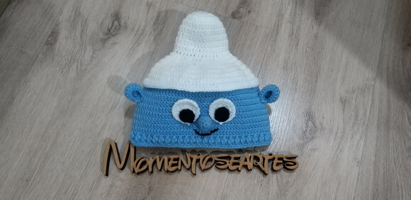 Touca de Croche smurf
