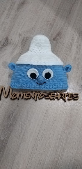 Touca de Croche smurf