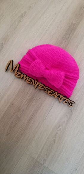 Touca de Croche Turbante Laço Pink