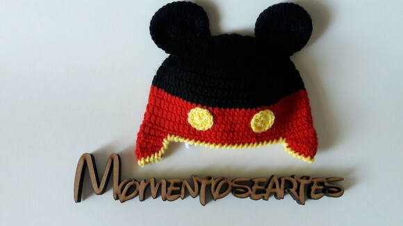 Touca e luvinhas de Croche Mickey